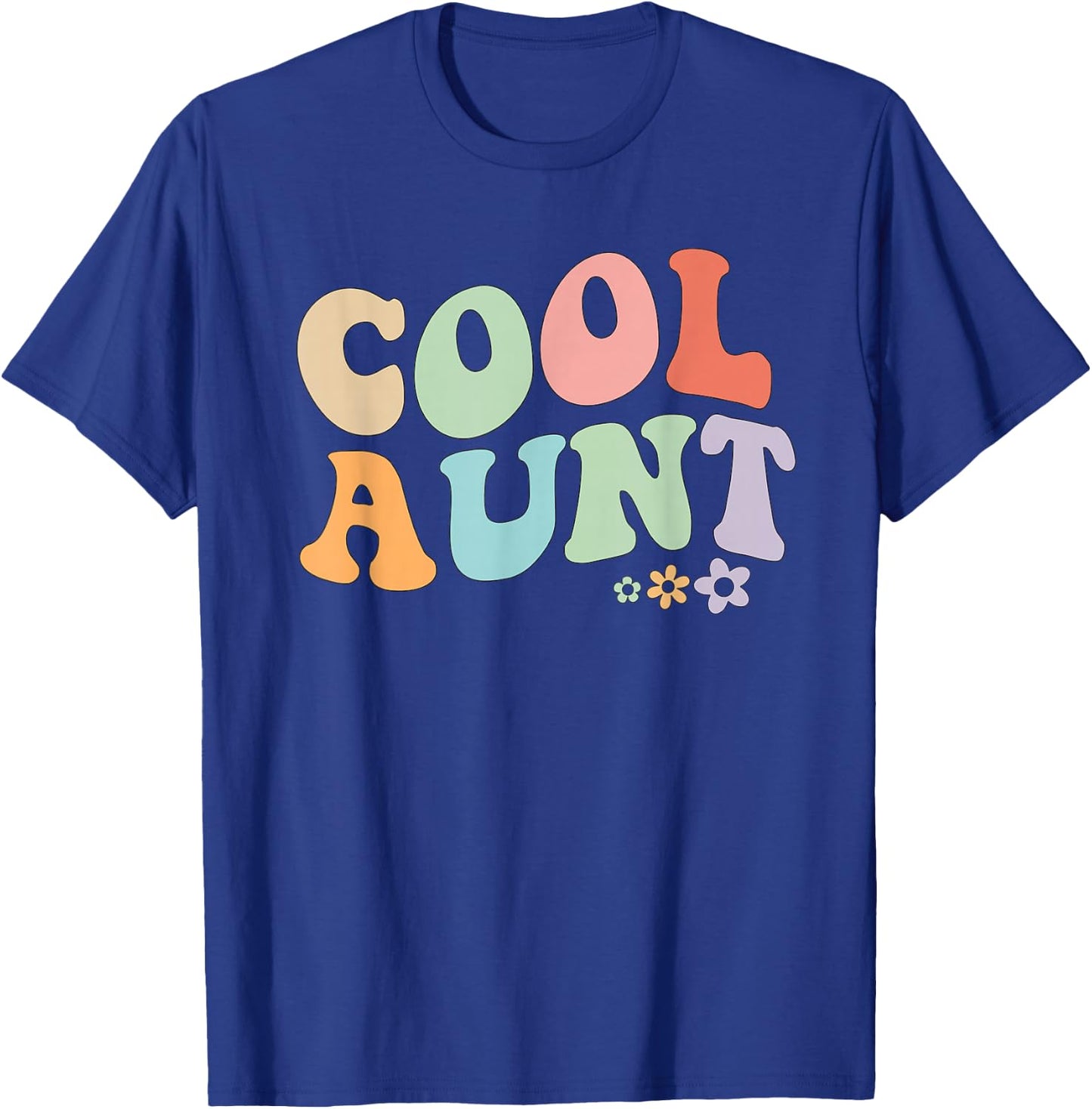 Cool Aunt Vintage Floral Design to Auntie from Niece Small T-Shirt - T-Shirt | Royal