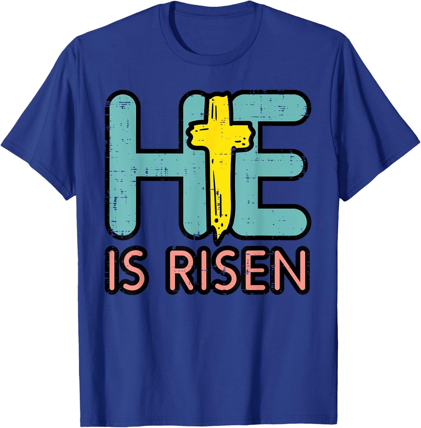 Easter HE is Risen Jesus Resurrection Christian Youth Kids Small T-Shirt - T-Shirt | Royal