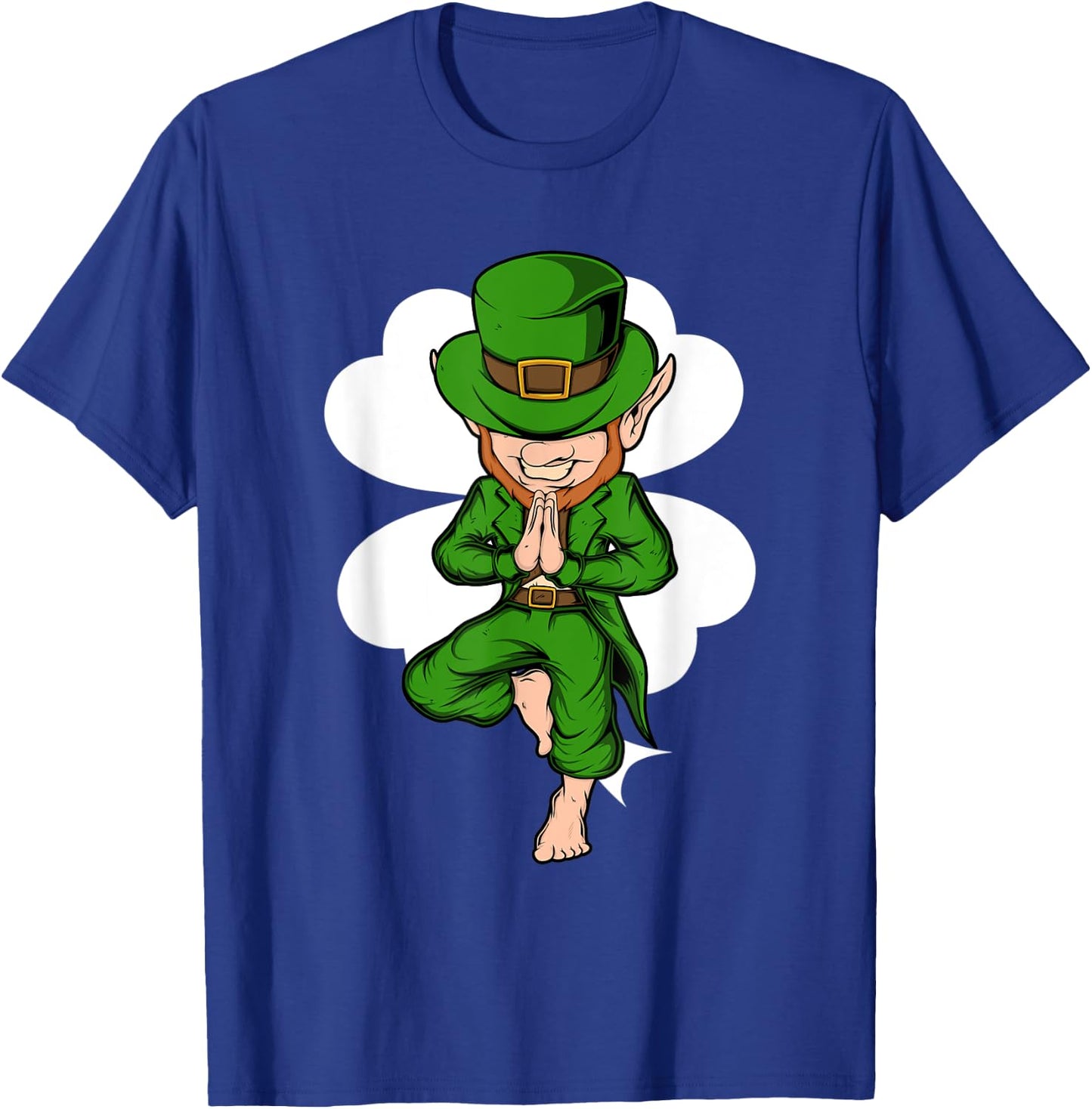 Yoga Pose Leprechaun St. Patrick's Day Yoga T-Shirt - T-Shirt | Royal