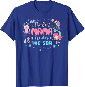 Mama of The Birthday Girl Shirt The Best Mama Under The Sea T-Shirt - T-Shirt | Royal