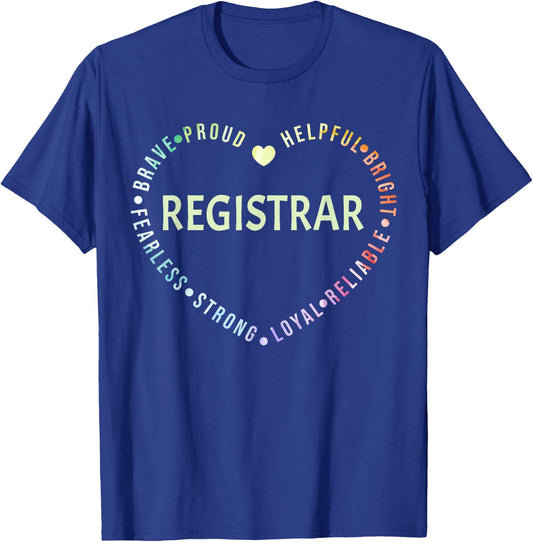 School Registrar T-Shirt - T-Shirt | Royal
