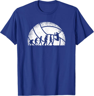 Volleyball Evolution Volleyball Player Women Men Boys T-Shirt - T-Shirt | Royal