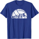 Volleyball Evolution Volleyball Player Women Men Boys T-Shirt - T-Shirt | Royal