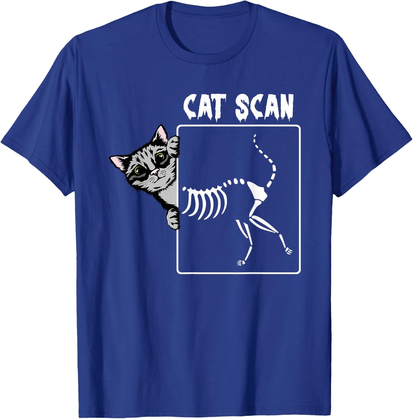 Cat Scan CT Funny Cat X Ray Pun Meme Rad Tech Cat Lover T-Shirt - T-Shirt | Royal