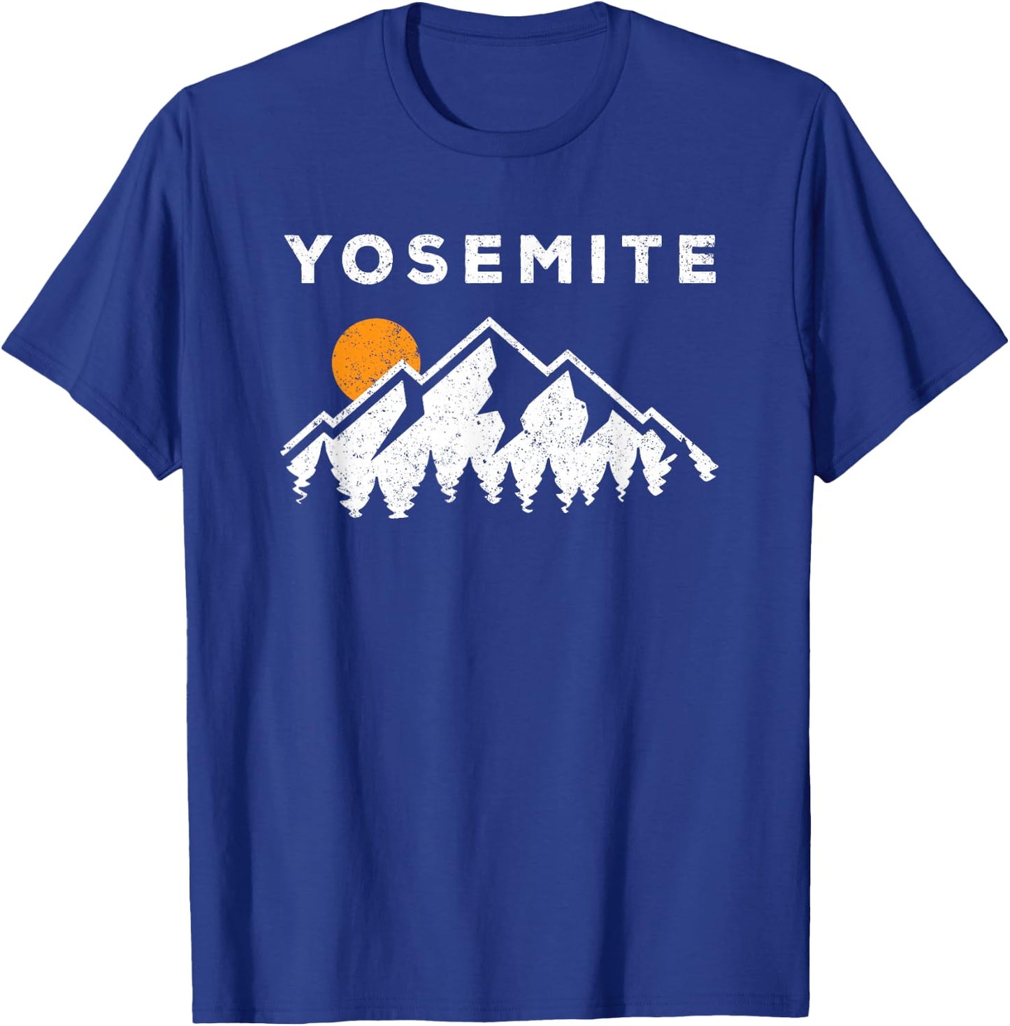 Retro Yosemite California Hiking National Park T-Shirt - T-Shirt | Royal
