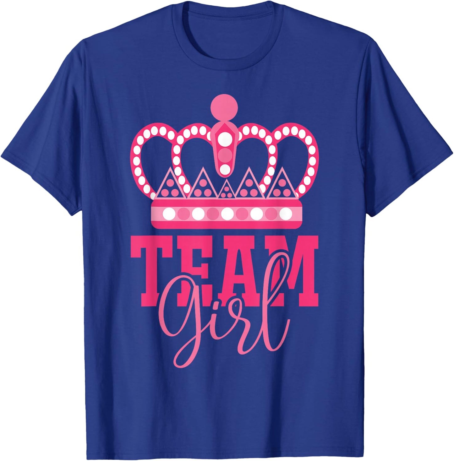 Pink Team Girl Team Boy Gender Reveal Party Matching Family T-Shirt - T-Shirt | Royal
