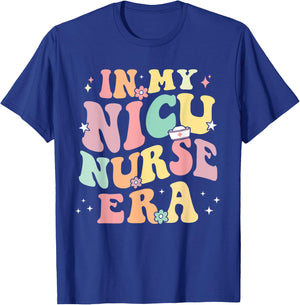 In My NICU Nurse Era Retro Nurse Appreciation Neonatal Nurse T-Shirt - T-Shirt | Royal