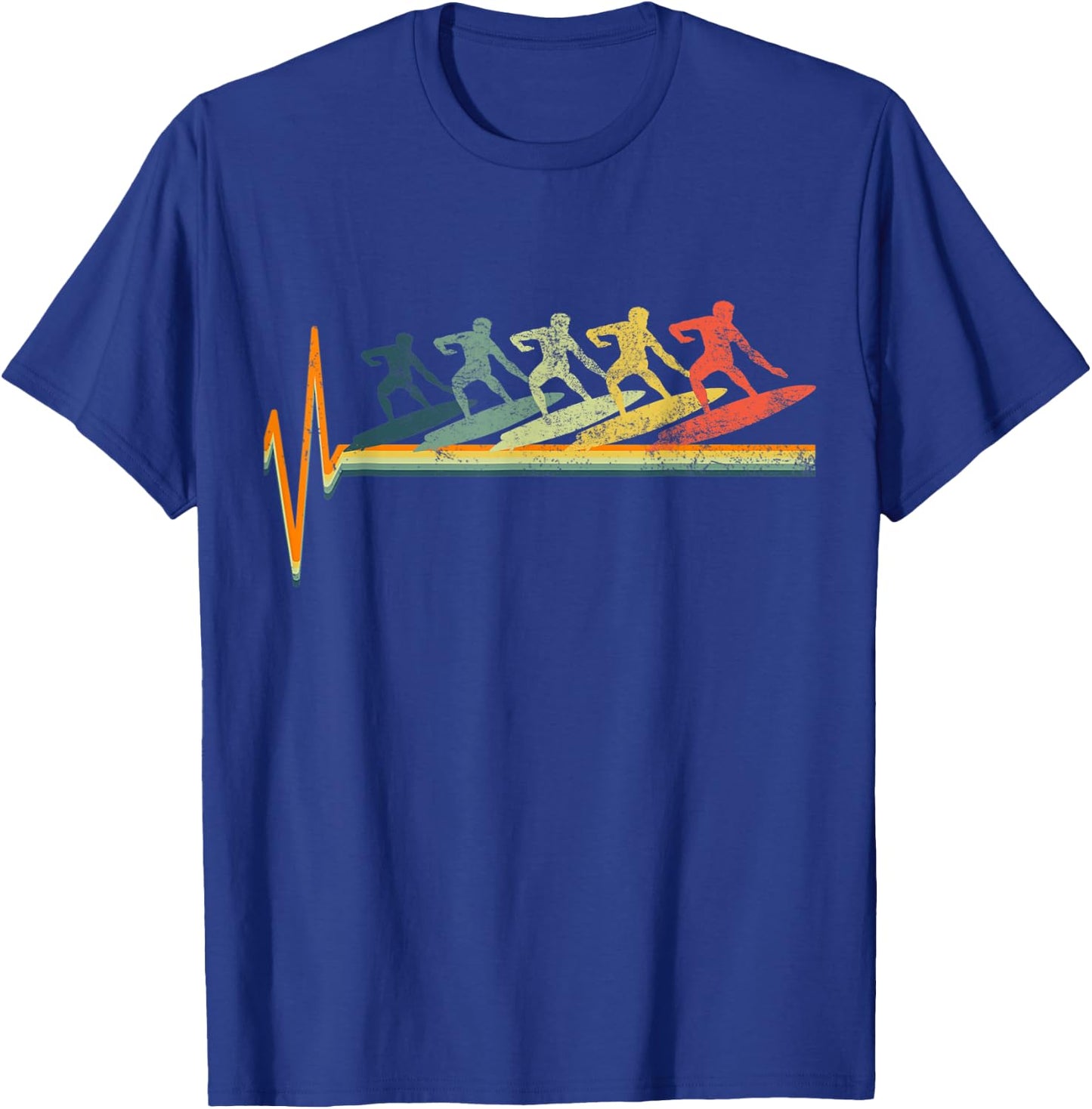 Surfer Vintage Wave Surfing Retro 70s 80s Beach Surf Lover Women Kids T-Shirt - T-Shirt | Royal