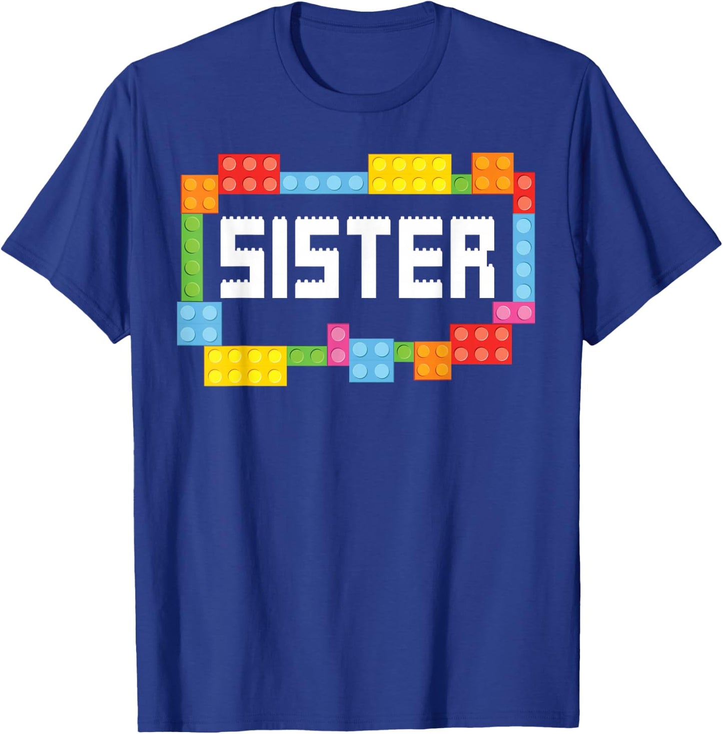 Master builder Sister Bricks Blocks Building Family Set T-Shirt - T-Shirt | Royal
