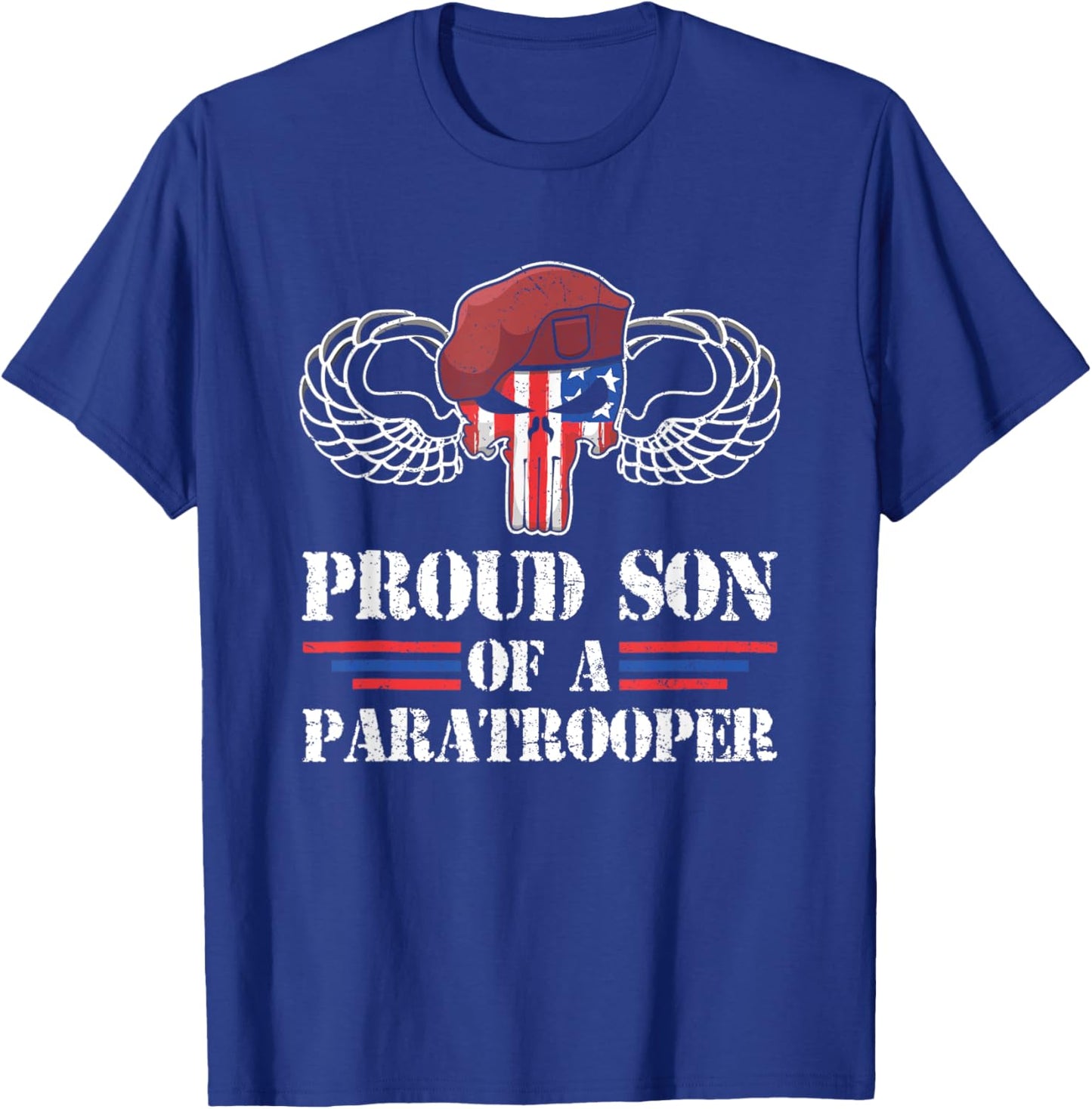 Proud Son Of A Paratrooper US Airborne Family Matching T-Shirt - T-Shirt | Royal