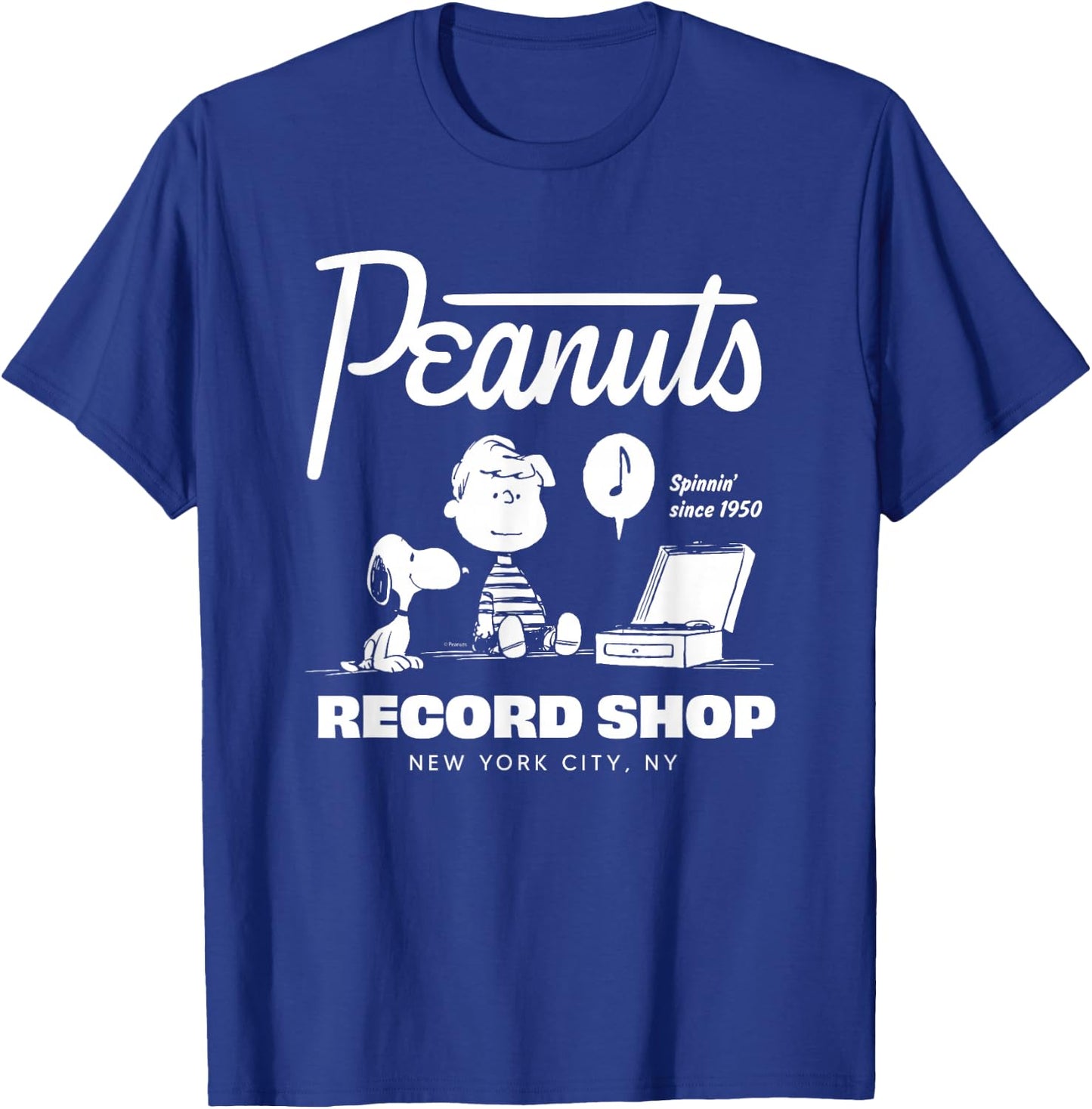 Peanuts - Peanuts Record Shop T-Shirt - T-Shirt | Royal