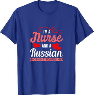 Russian Nurse Medical Assistant Doctor Midwife Nursing T-Shirt - T-Shirt | Royal
