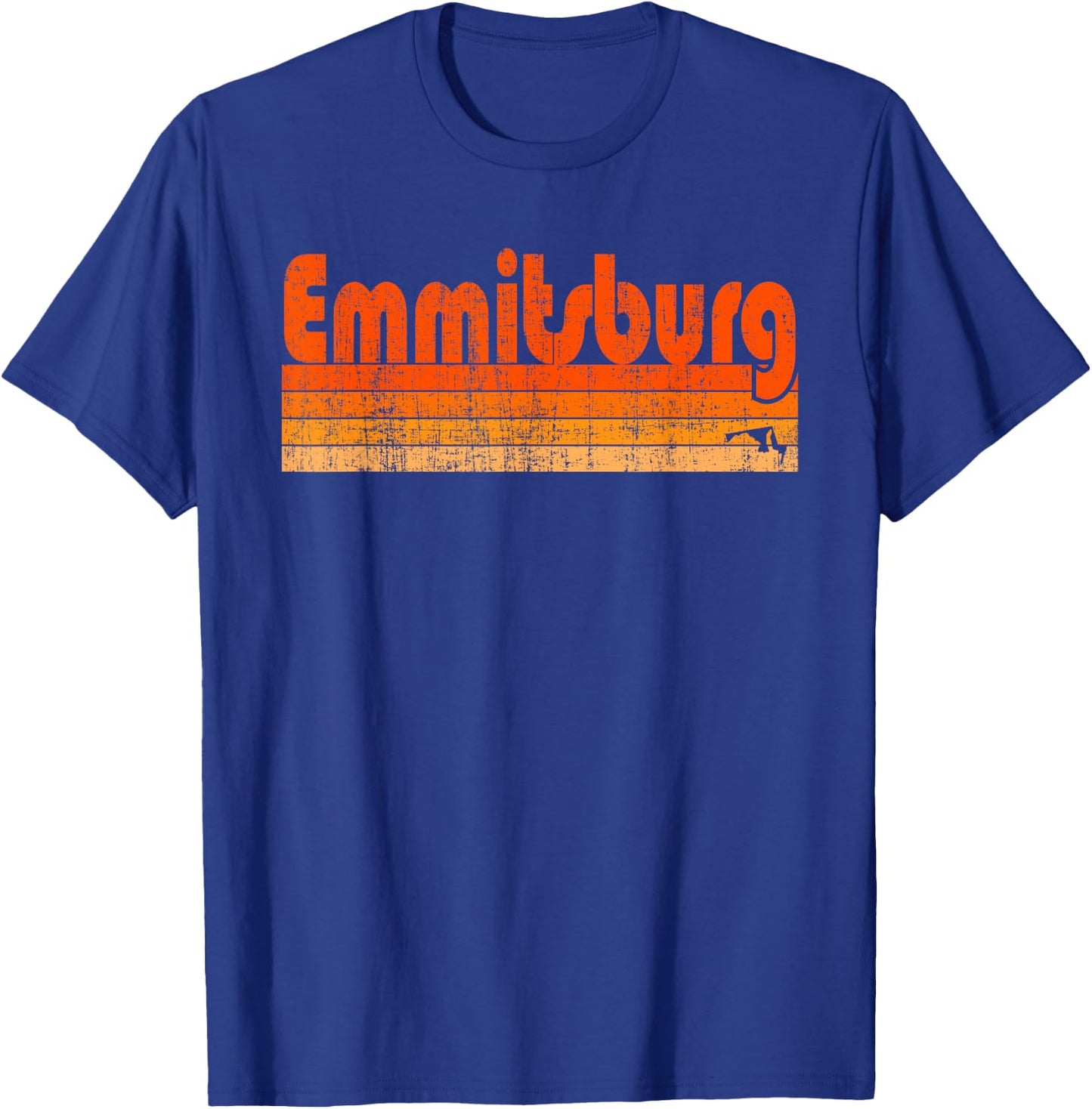 Emmitsburg, Maryland Retro 80s Style T-Shirt - T-Shirt | Royal