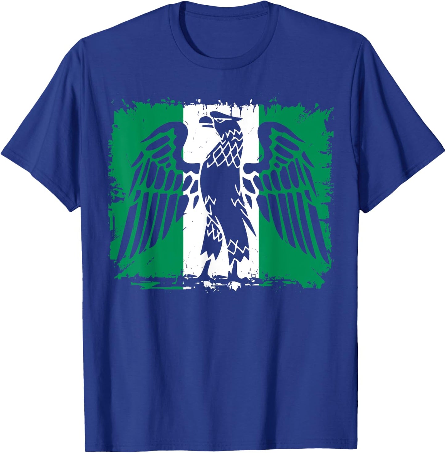 Nigeria Flag with Eagle. African Men, Women & Kids. Nigerian T-Shirt - T-Shirt | Royal