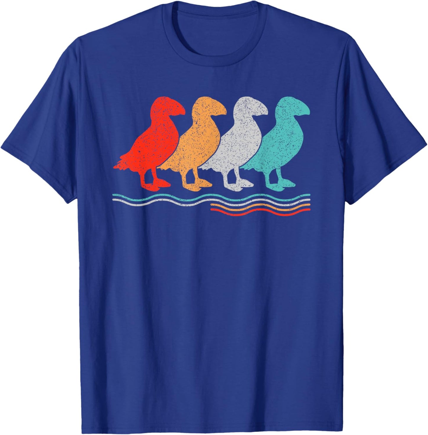 Vintage Puffin Bird Seabird Puffin T-Shirt - T-Shirt | Royal