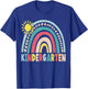 Kindergarten Back To School Rainbow Teacher Girls Boys Kids T-Shirt - T-Shirt | Royal
