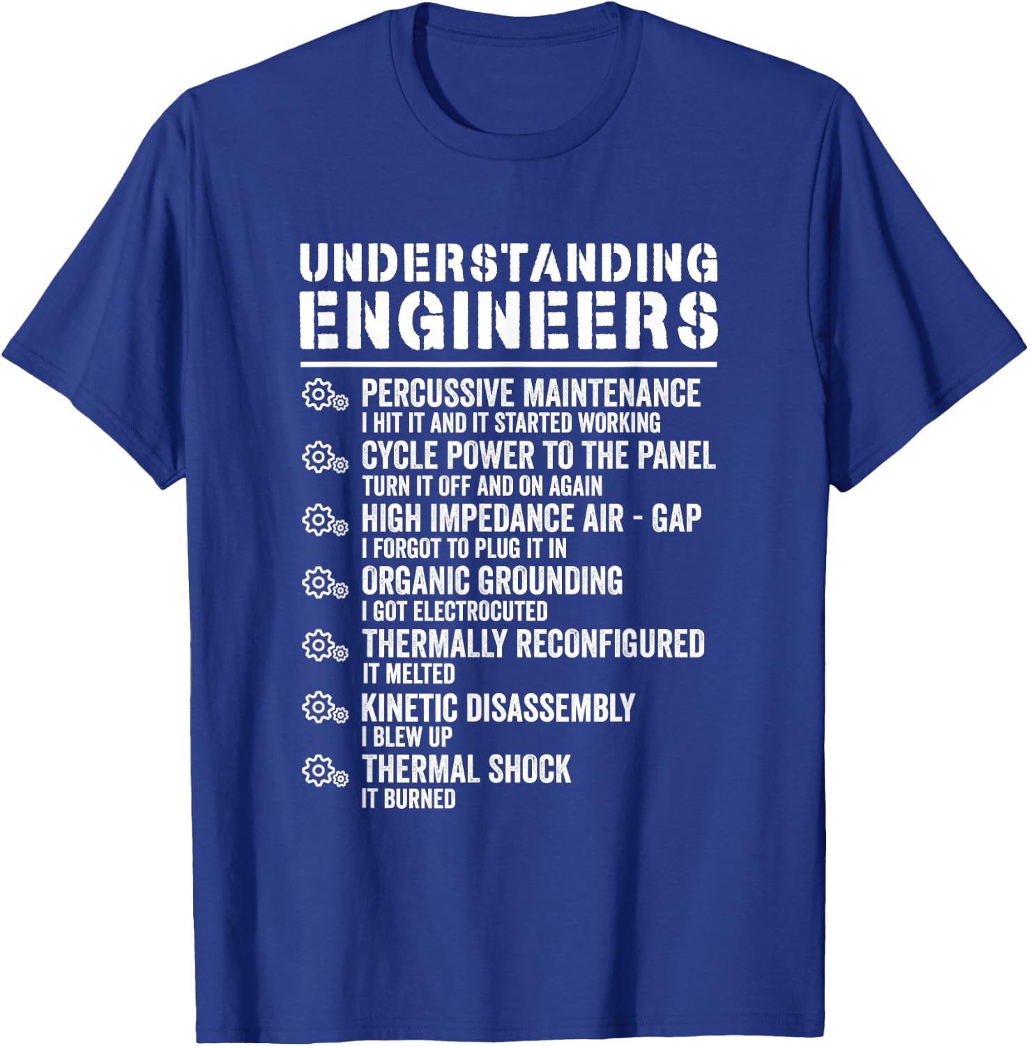 Explained Understanding Engineers Mechanical Engineering T-Shirt - T-Shirt | Royal