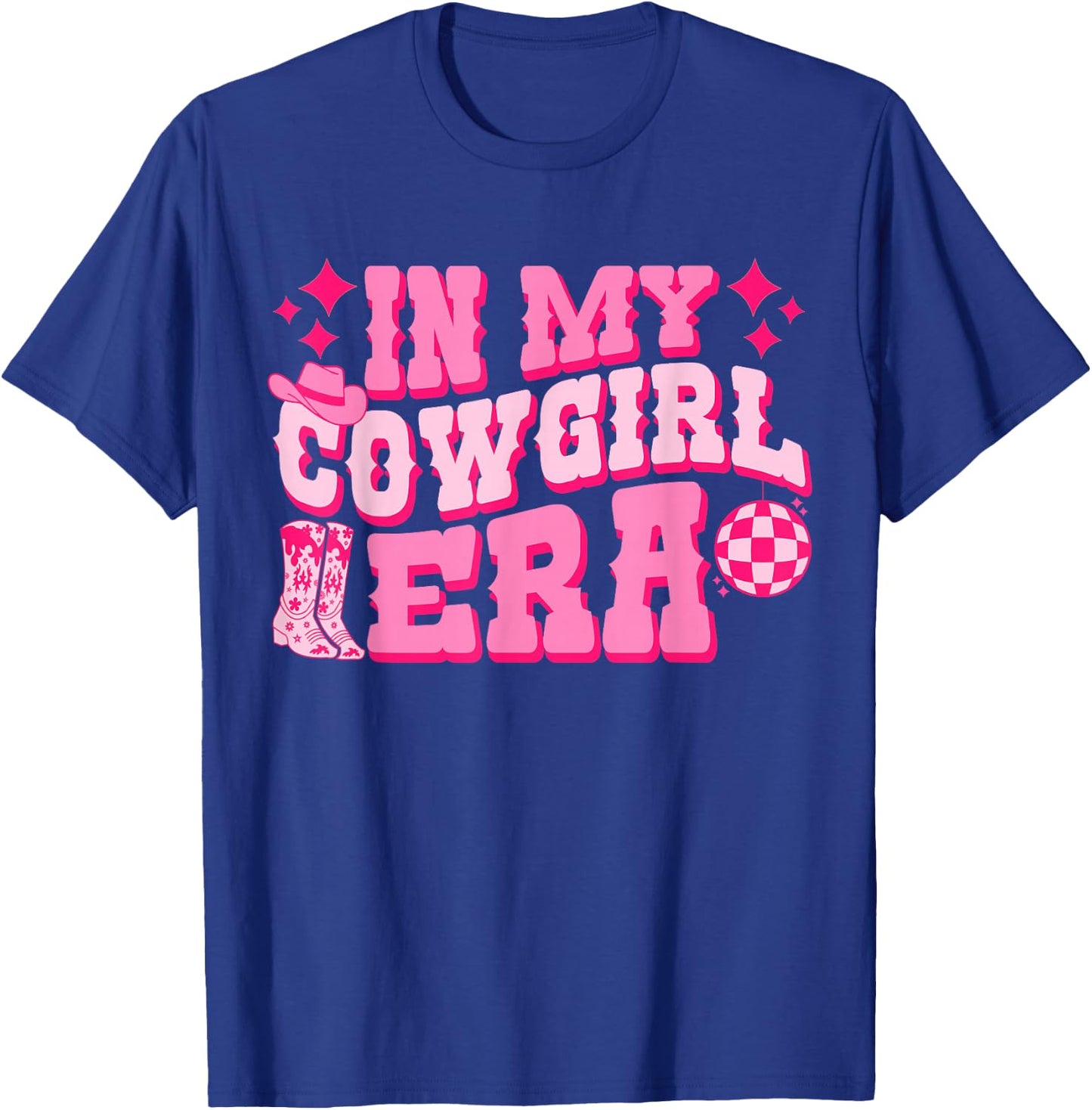 In My Cowgirl Era Groovy Cute Western Rodeo Cowgirls T-Shirt - T-Shirt | Royal