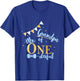 Grandpa Of Mr One-derful Party Blue-Gold Boy 1st Birthday T-Shirt - T-Shirt | Royal