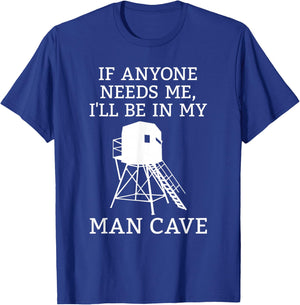Deer Blind Man Cave Funny Hunter Dad Grandad Hunting Season T-Shirt - T-Shirt | Royal