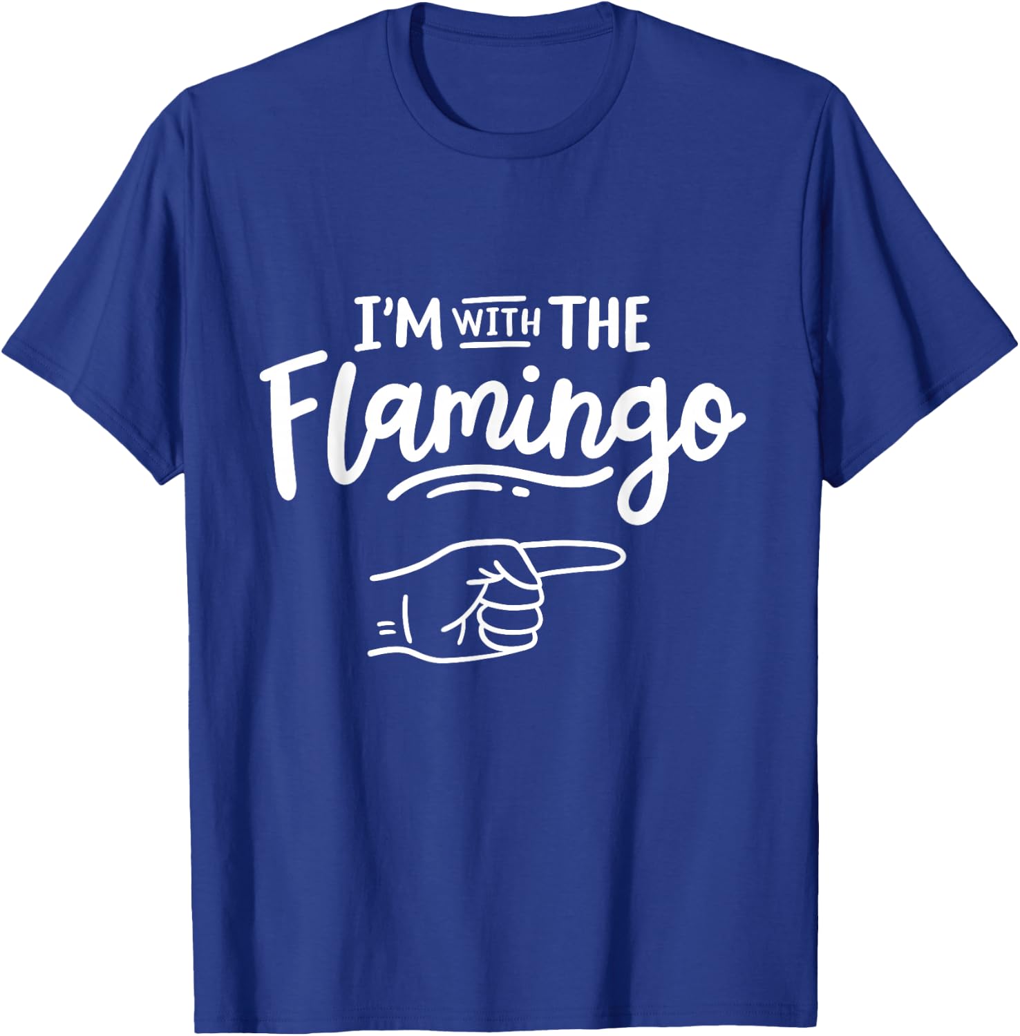 I'm With Flamingo Funny Halloween Costume Party Couples T-Shirt - T-Shirt | Royal