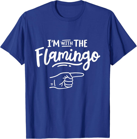 I'm With Flamingo Funny Halloween Costume Party Couples T-Shirt - T-Shirt | Royal