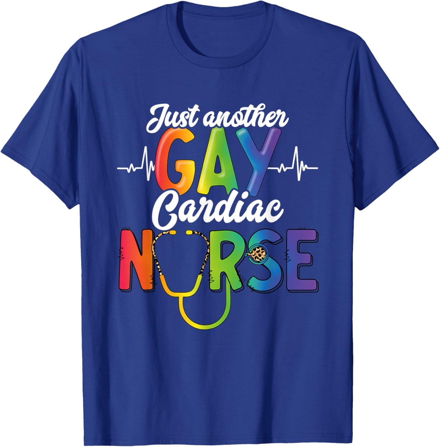 Gay Pride Month Medical Support Personnel Gay Cardiac Nurse T-Shirt - T-Shirt | Royal