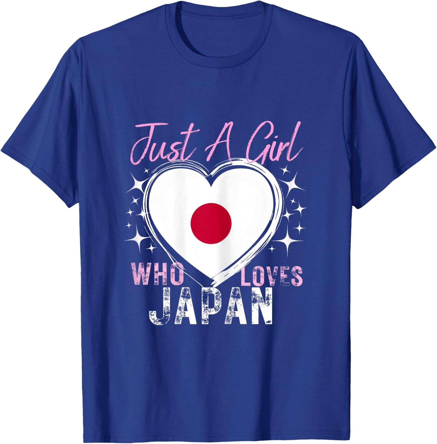 Japan Just A Girl Who Loves Japan Heart Flag for Girls T-Shirt - T-Shirt | Royal