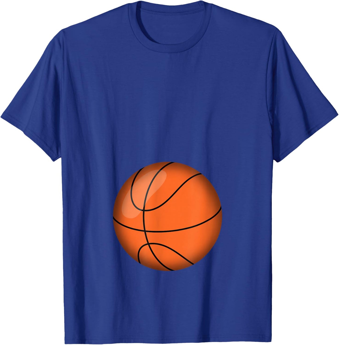 Funny Basketball Player Baby Belly Mum T-Shirt - T-Shirt | Royal