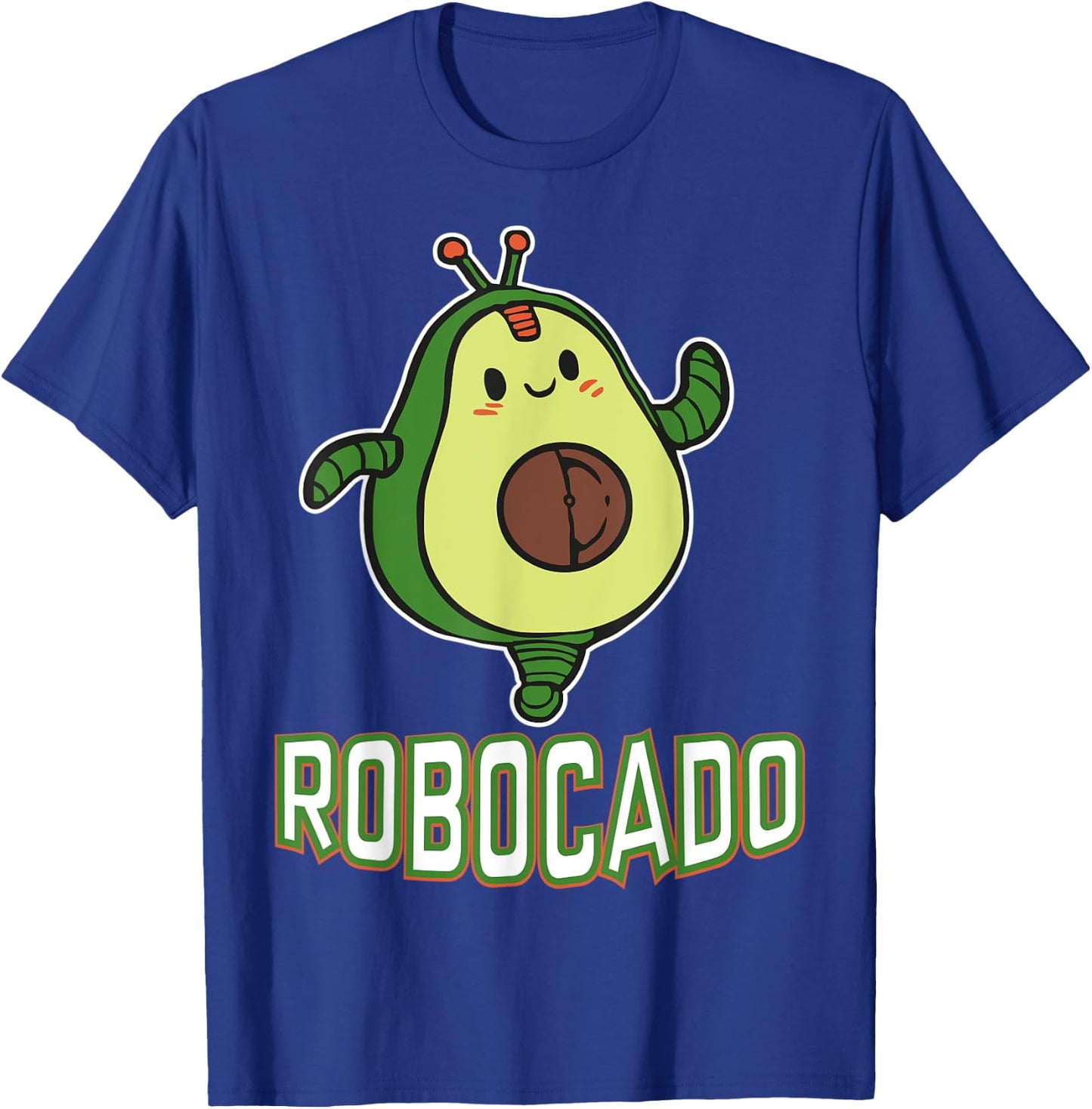 Robocado Funny Avocado Lover Robots and robotics Lover Vegan T-Shirt - T-Shirt | Royal