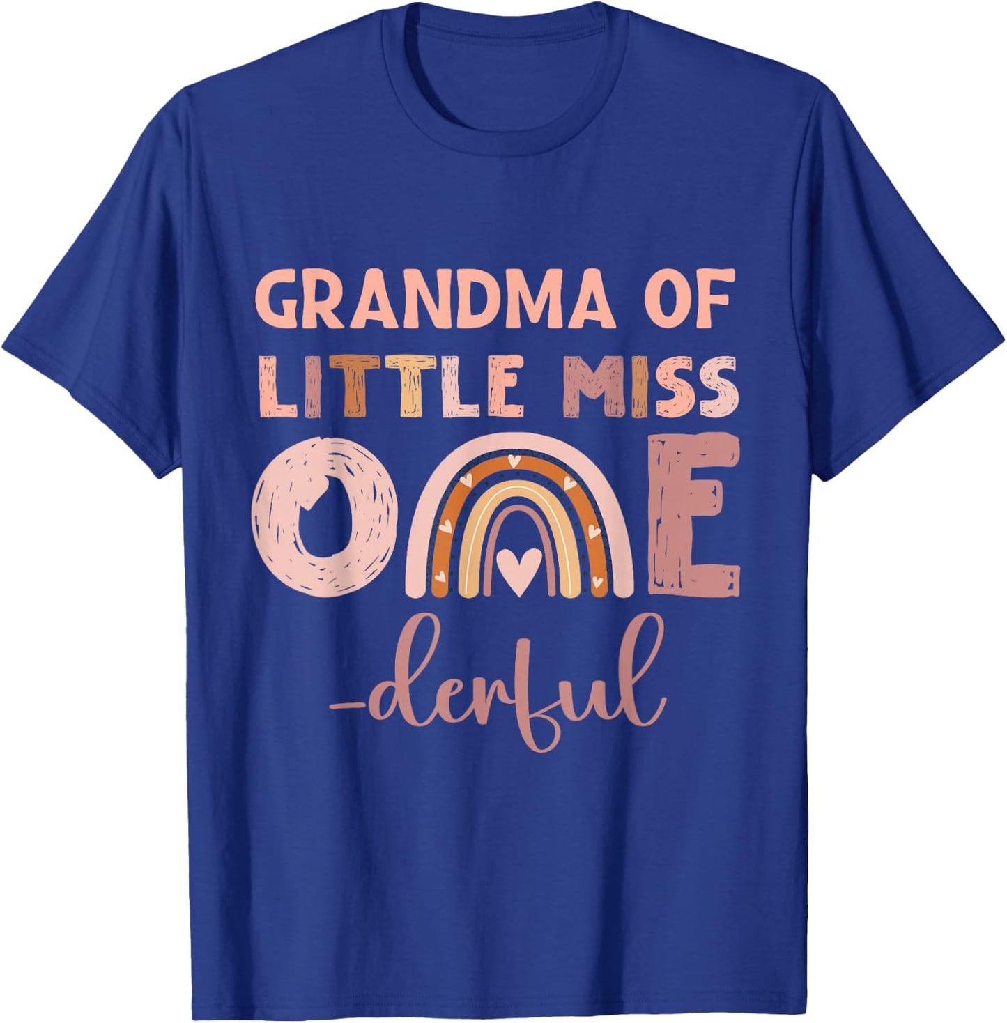 Boho Grandma of Miss Onederful 1st Birthday Girl Cute T-Shirt - T-Shirt | Royal