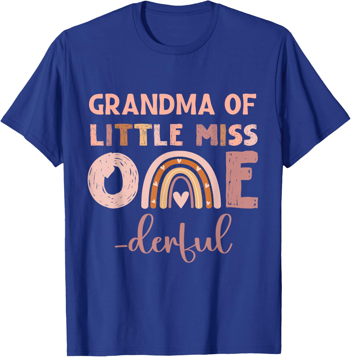 Boho Grandma of Miss Onederful 1st Birthday Girl Cute T-Shirt - T-Shirt | Royal