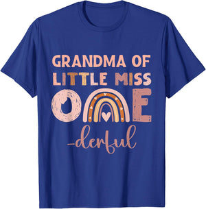 Boho Grandma of Miss Onederful 1st Birthday Girl Cute T-Shirt - T-Shirt | Royal