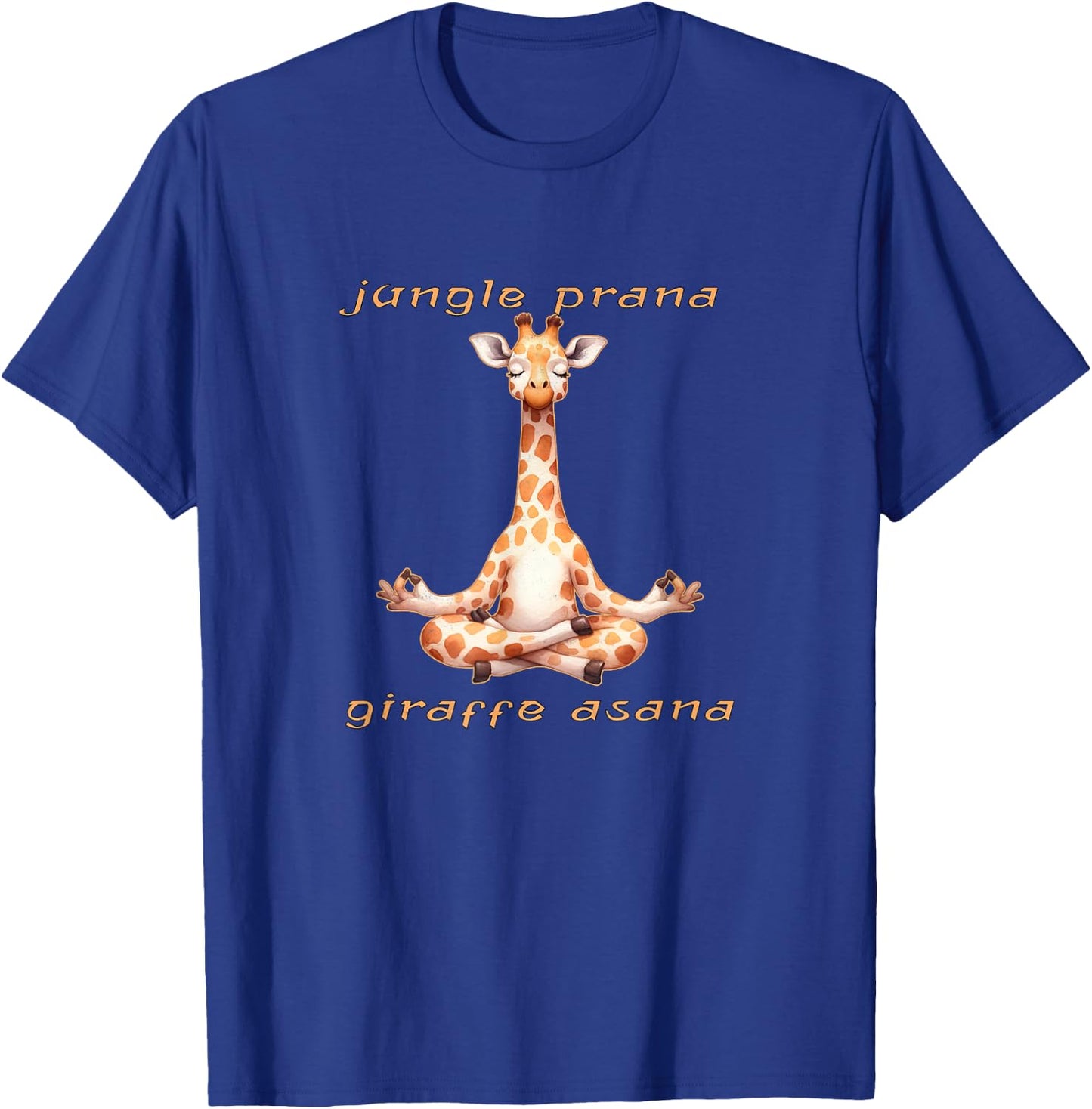 Funny Giraffe Yoga - Jungle Prana, Giraffe Asana T-Shirt - T-Shirt | Royal