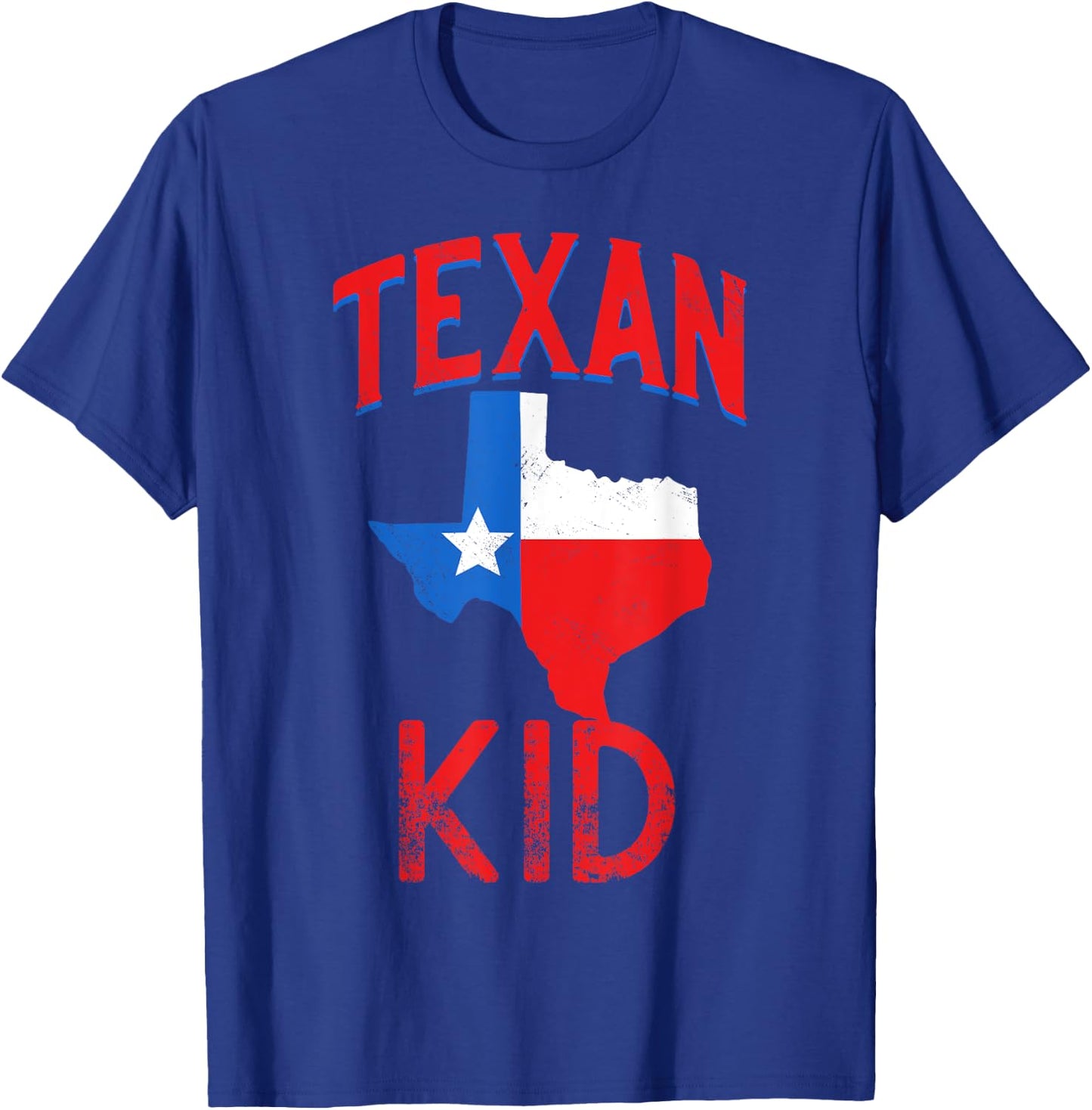 Texan Kid Flag Texas Proud Vintage T-Shirt - T-Shirt | Royal