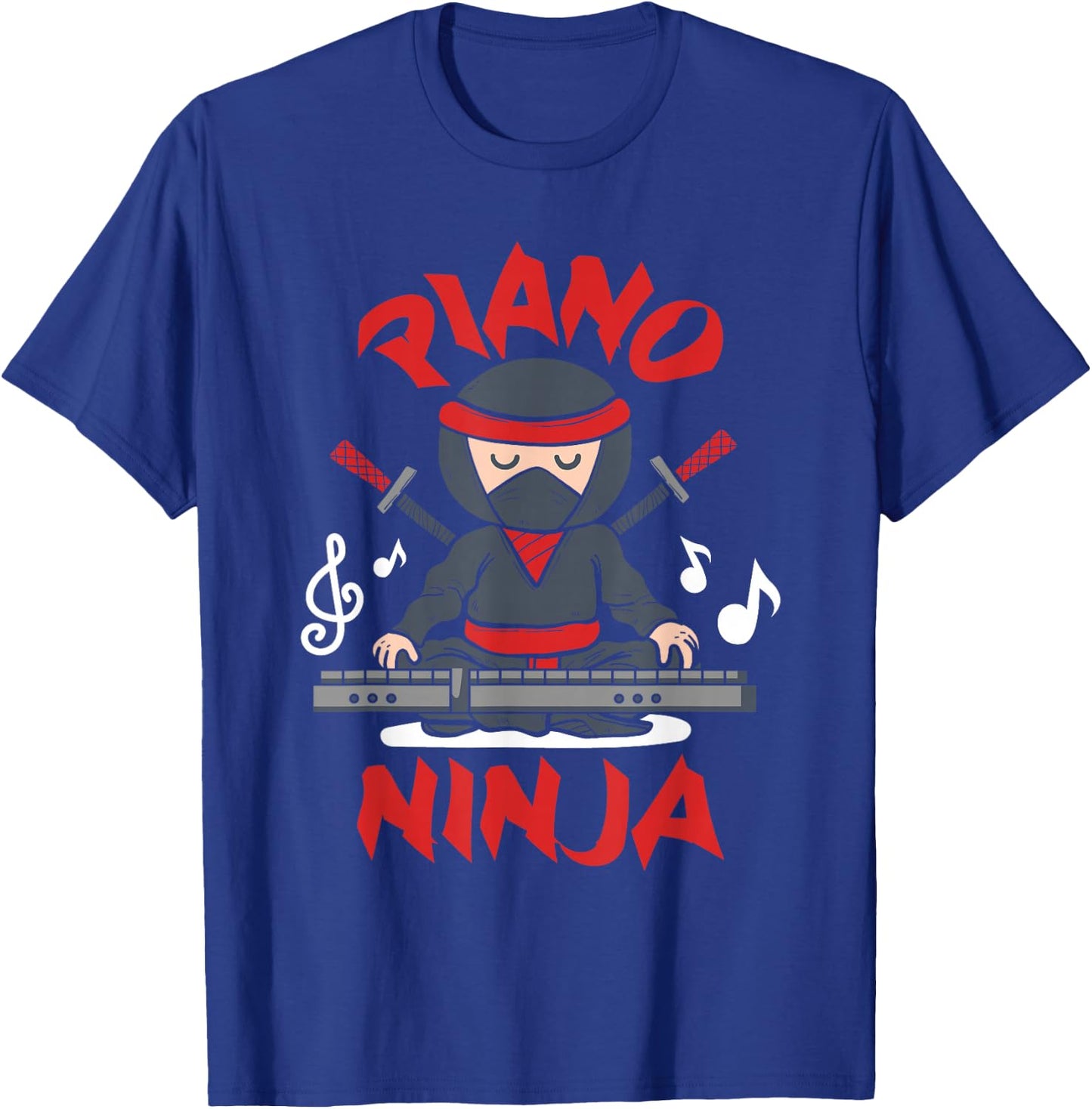 Piano Ninja - Keyboard Player Keyboardist Keyboarder Pianist T-Shirt - T-Shirt | Royal