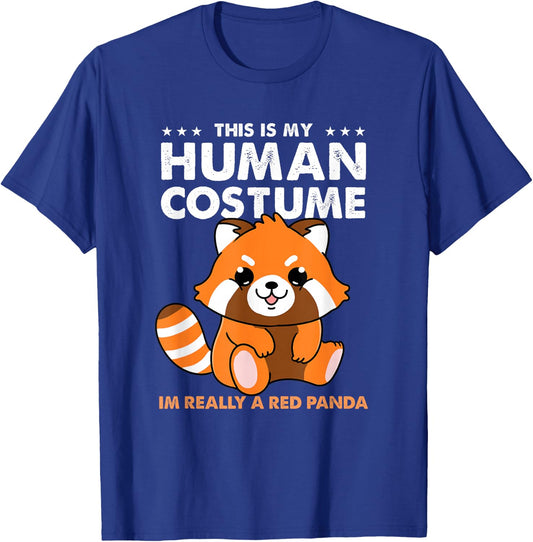 This is My Human Costume Im Really A Red Panda Halloween T-Shirt - T-Shirt | Royal