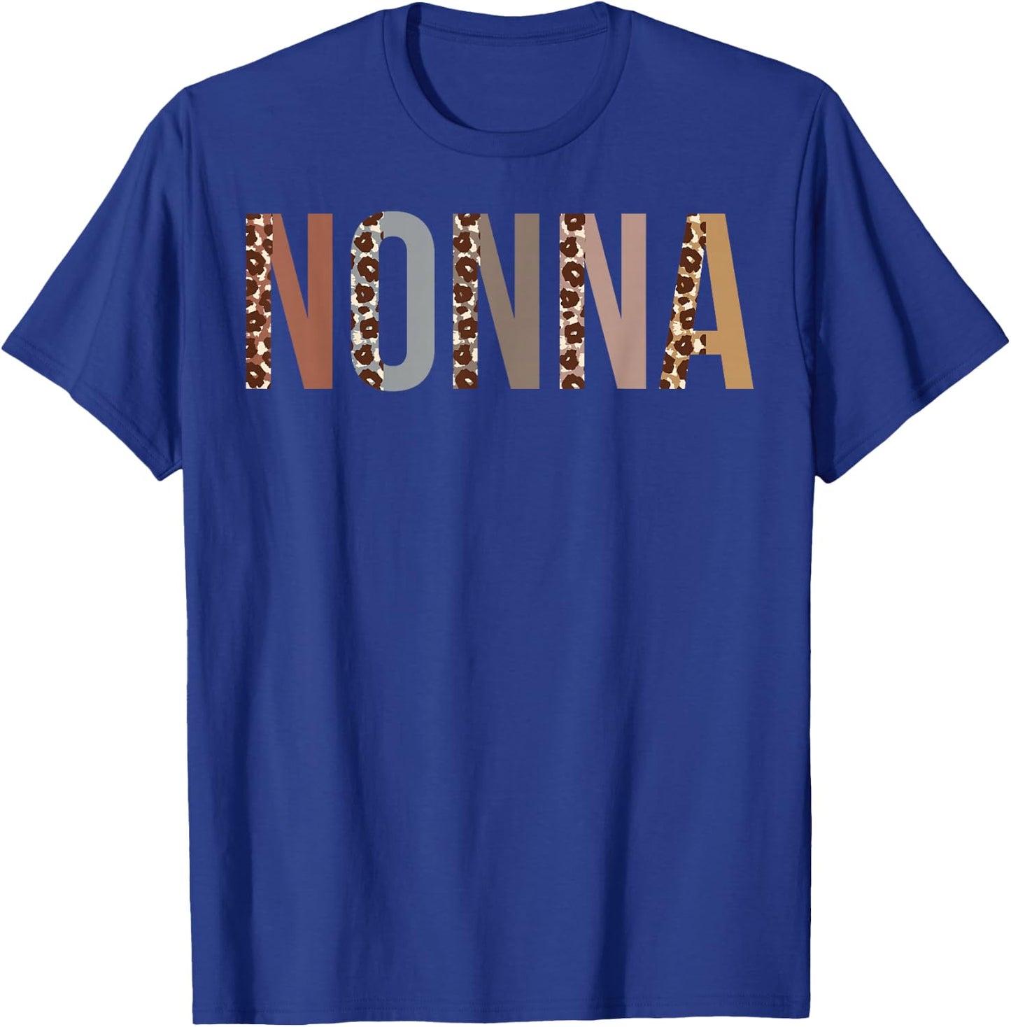Nonna Leopard Print Mom Cute Mothers Day Funny Grandma T-Shirt - T-Shirt | Royal