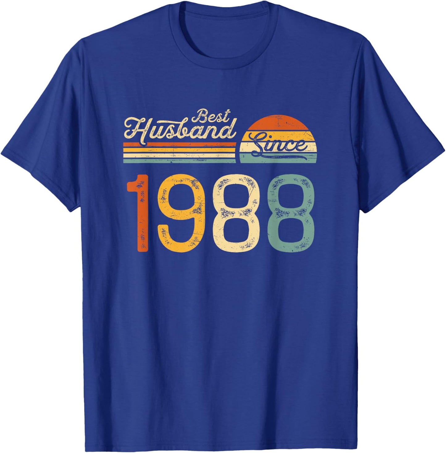 37th wedding anniversary 37 years - Best Husband Since 1988 T-Shirt - T-Shirt | Royal