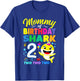Mommy of Birthday Shark 2nd Matching Oufit Party for Family T-Shirt - T-Shirt | Royal