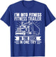 Trucker Truck I’m Into Fitness Fitness Trailer in the Dock T-Shirt - T-Shirt | Royal
