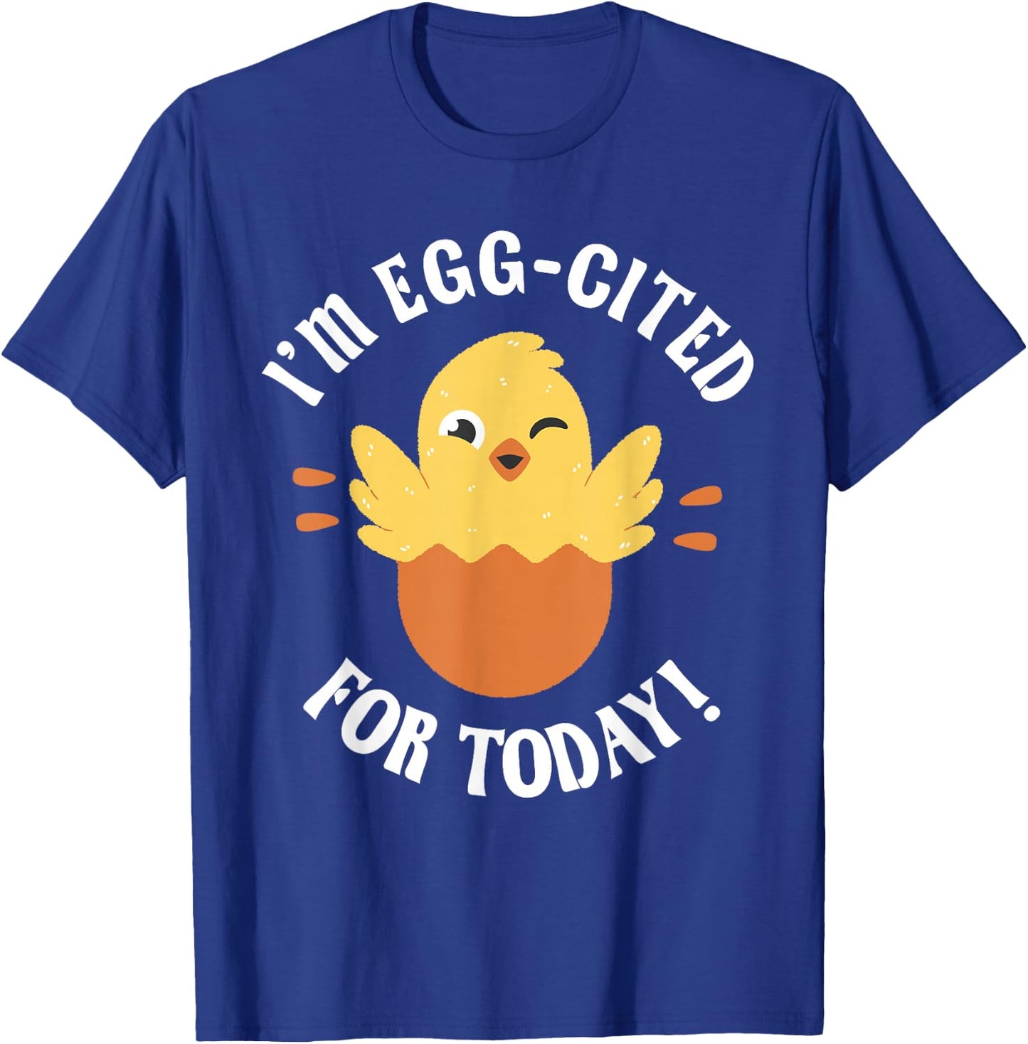 Chicks Design Chicken Lover Egg-Cited Hatching Chick Design Funny Easter Chicks -Kids T-Shirt - T-Shirt | Royal