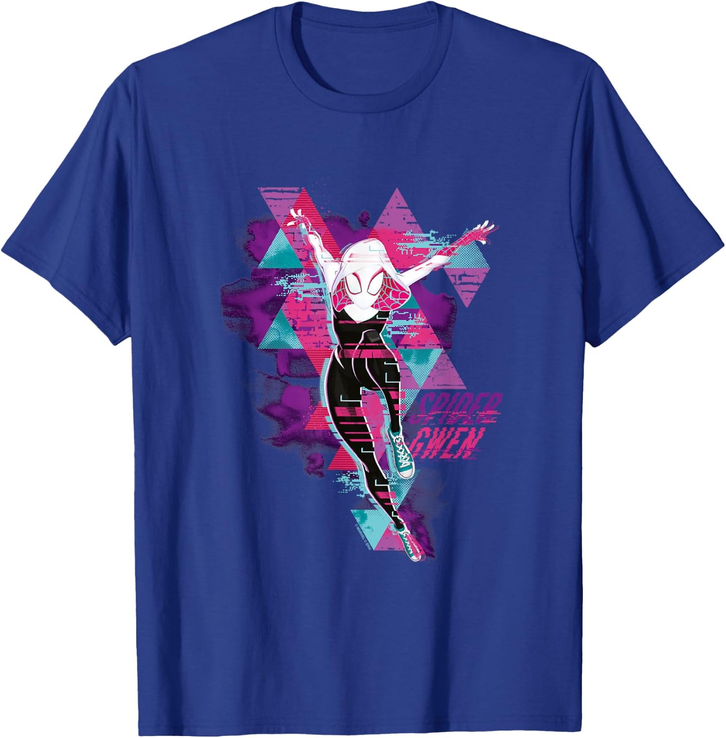 Marvel Spider-Man Across The Spider-Verse Part 1 Gwen Glitch T-Shirt - T-Shirt | Royal
