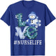 Nurse Love Snowman Xmas Funny Women Winter Season Christmas T-Shirt - T-Shirt | Royal