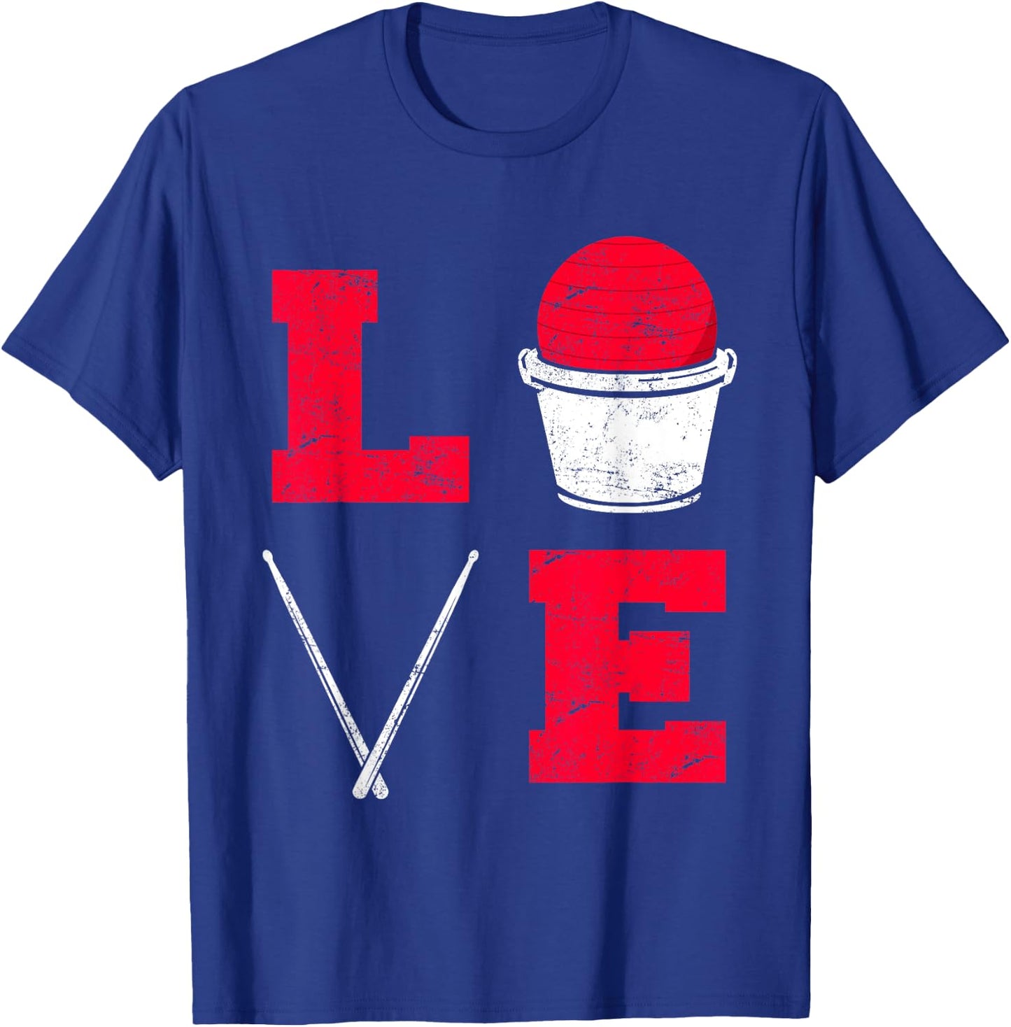 Cardio Drumming Love Fitness Class Gym Workout Exercise T-Shirt - T-Shirt | Royal
