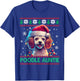 Poodle Auntie Santa Hat Poodle Lover Ugly Christmas T-Shirt - T-Shirt | Royal