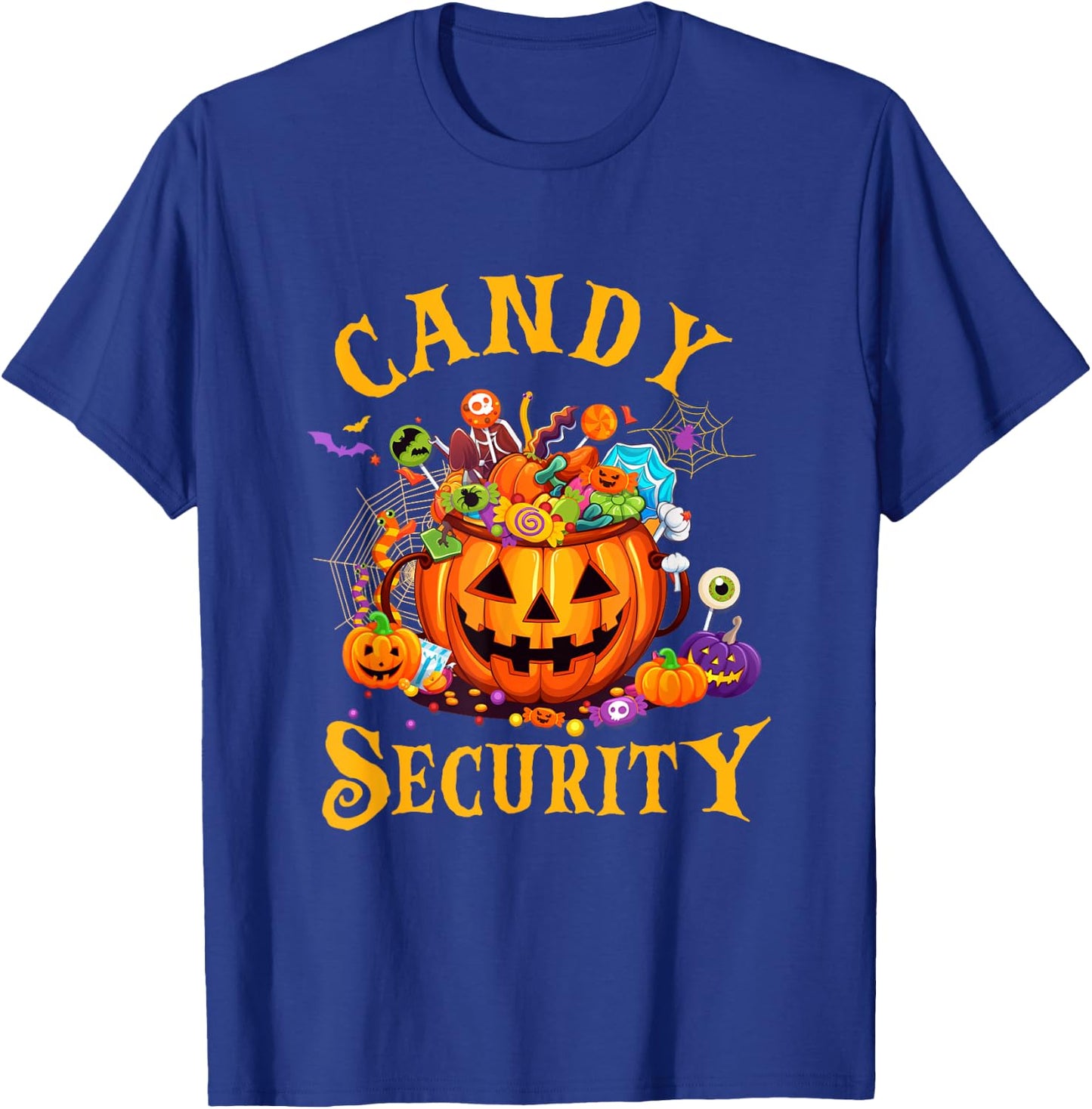 Funny Candy Security Halloween Costume Party T-Shirt - T-Shirt | Royal