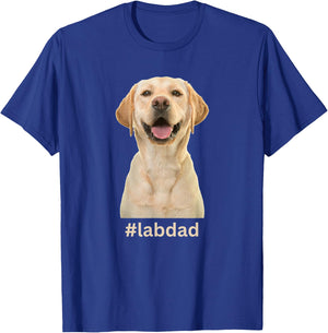 Tan Labrador Retriever Lab Dad T-Shirt - T-Shirt | Royal