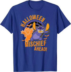 Lilo & Stitch - Halloween Mischief Ahead T-Shirt - T-Shirt | Royal