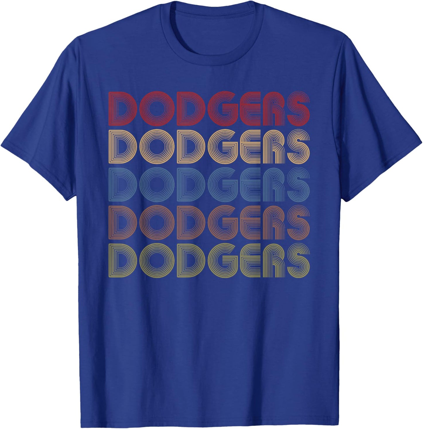 Dodgers Name Retro Vintage Apparel Gift Dodgers Lover T-Shirt - T-Shirt | Royal